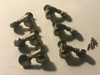 Vintage Grover Rotomatic Tuners Tuning Machines Nickel Screw Top Usa