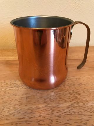 Vintage Coppercraft Guild Mug Tankard Copper Cup With Brass Handle Moscow Mule