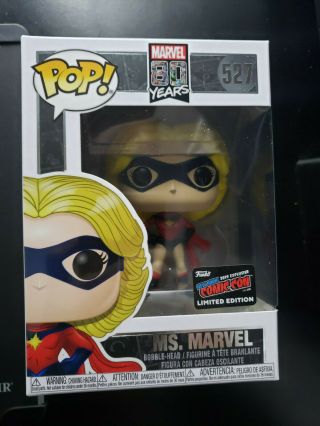 Funko Pop Ms Marvel 80 Years 2019 Nycc Exclusive Official Sticker Kamala Khan