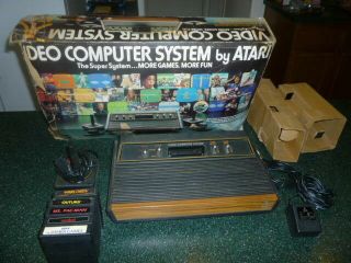 Vintage Atari 2600 Console/system W/5 Games,  Cont, .