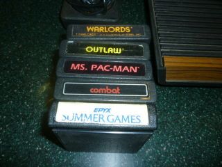 Vintage Atari 2600 Console/System w/5 Games,  Cont, . 3