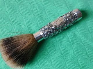 Rare And Sterling Silver 3 Piece Shaving Brush 6 " Assembled