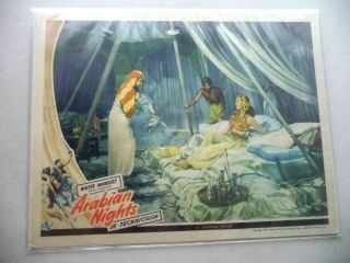 Vintage Lobby Card Maria Montez & Sabu Movie Arabian Nights 1942