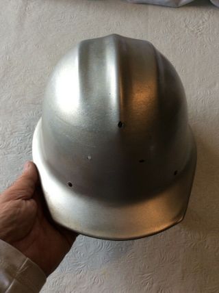 Vintage E.  D.  Bullard Hard Boiled Aluminum Safety Helmet Insert & Chin Strap
