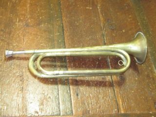 Vtg Rexcraft Wwii Us Army Regulation Brass Bugle Music Instrument Scouts Usa Old