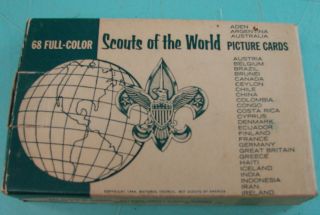 68 Complete Set Boy Scouts Of The World America Picture Cards Postcards 1964