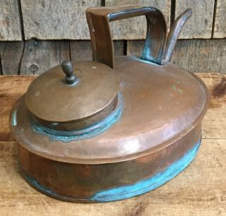 Large Vintage Copper Kettle Tea Pot Kitchen Home Decor Country Store Display