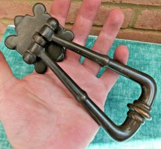 Reclaimed Victorian Solid Bronze / Brass Door Knocker & Fixing Bolt