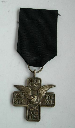 Polish Poland Wwi 1918 Lwow Lviv War Ukraine Cross Bema Gora Str.  Medal