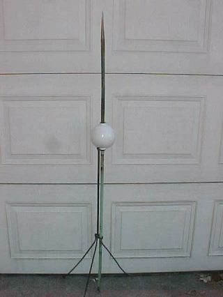 Copper Lightning Rod With Glass Ball