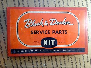 Old Black & Decker Service Parts Kit Model 36792