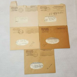 V - Mail 1943 - 1945 Wwii - 3485 Ordnance Co.  Mm - Italy - Apo 464 & 782 - 5 Letters