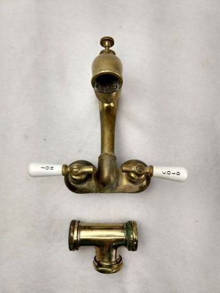 Antigue Claw Foot Tub Shower Faucet - Brass