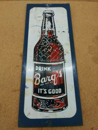 Drink Barqs Root Beer Metal Tin Sign Soda Pop Vintage Cafe Old Parlor Diner Dive