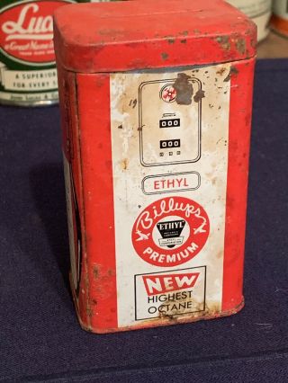Vintage 1950 ' s BILLUPS ETHYL GAS PUMP 5 