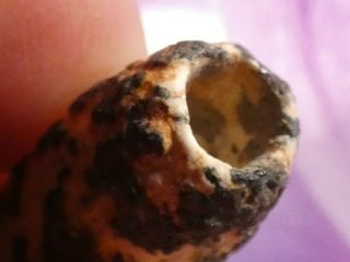 ANCIENT ASIA MINOR 3500 YEAR OLD TUBE BEAD 30 BY 13.  2 MM NOT A GNEISS BEAD RARE 3
