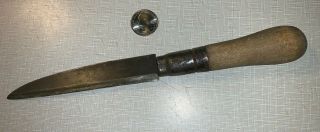 Vintage Lutz File & Tool Co.  Cincinatti Wood Handled Knife Usa