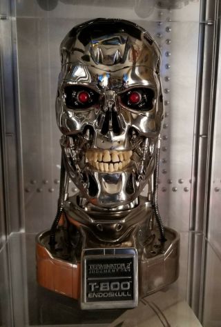 Terminator T - 800 1:1 Scale Life Size T2 Endoskull Bust Toynami Hcg