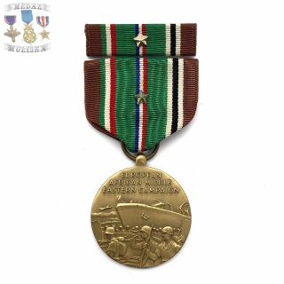 Ww2 Us Army European African Middle Eastern Campaign Medal Silver Battle Stars
