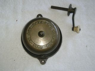 Antique Mechanical Door Bell Taylor 