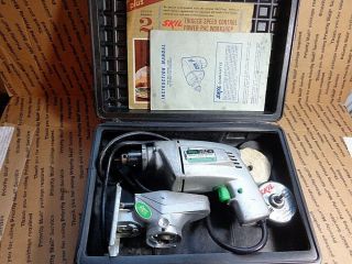 Old Skil Tsc Power Pak Workshop 1/4 " Electric Drill In Kit Box W/jigsaw & More