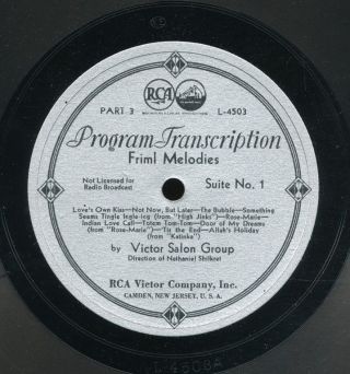 33tk - Classical - 10 Inch - Victor Program Transcription - L - 4503 - Victor Salon Group