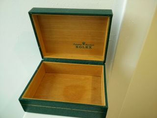 Vintage Rolex 67.  00.  08 Green Leather Creation Geneve Watch Box 3