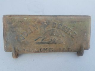 Antique John Deere Tractor Cast Iron Embossed Tool Box Lid Cover Z412 - H