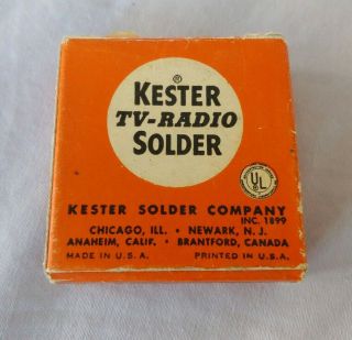 Vintage Kester Tv Radio Solder