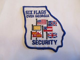 Amusement Park Six Flags Over Georgia Security Police Patch Old Cheese Cloth