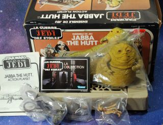 Vintage Complete Canada Bi - Logo Star Wars Jabba The Hutt Playset Box Kenner