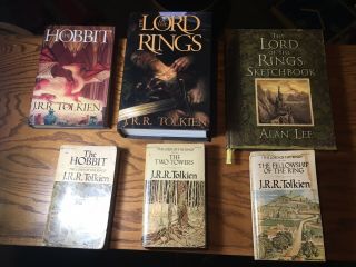 6 Lord Of The Rings Books Sketchbook Hardback Hobbit Two Towers Fellowship