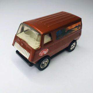 Rare Vintage Tonka Pressed Steel Mini Van In Metallic Copper Red 1976 (c)