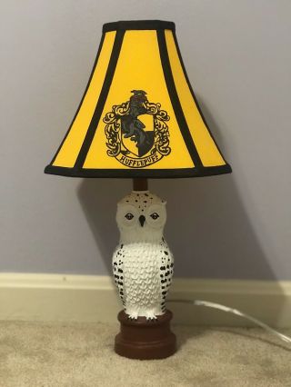 Harry Potter Hufflepuff Owl Lamp,  Handpainted