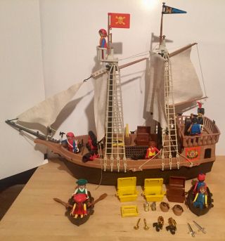 Playmobil Schaper_vintage 1980_deluxe Pirate Ship_ Plus Much More