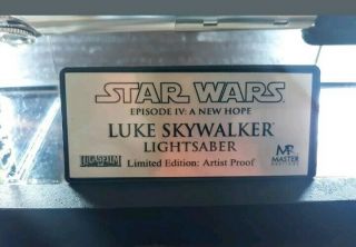 Star Wars ANH Luke Skywalker Lightsaber Master Replicas Style w/ Case & Plaque 2
