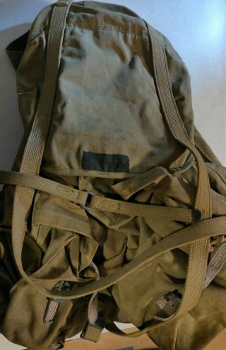 World War 2 Military Backpack W/ Metal Frame - Good Shape - Werner,  1942