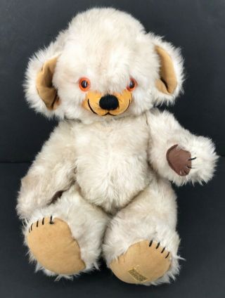 Vtg Merrythought Cheeky Bear Jointed Stuffed Animal 17 " Mohair Light Hair