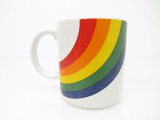 Vintage Retro Full Spectrum Rainbow Coffee Tea Mug Glass Ceramic 80 