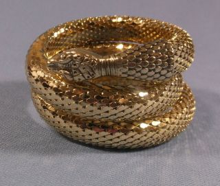 Vintage Whiting And Davis Coiled Snake Bracelet