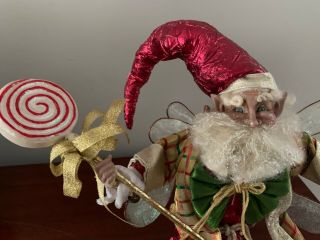 Mark Roberts Peppermint Christmas Fairy Large Lollipop Doll 3