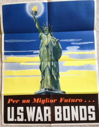 Wwii Statue Of Liberty War Bond Poster – Italian