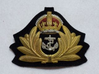 Wwii British Royal Navy Flag Senior Officer Cap Badge