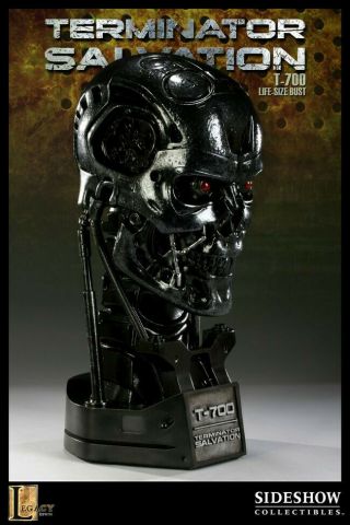 Terminator Salvation T - 700 1:1 Life Size Bust Prop Endo Endoskeleton Sideshow 2