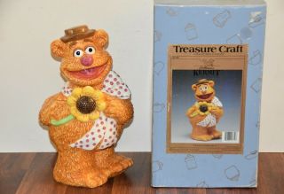 Older Fozzie Bear Muppets Cookie Jar By Treasure Craft Jim Henson Box