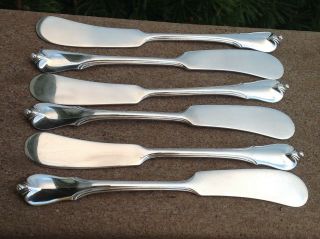 Wallace Grand Colonial Individual Solid Butter Spreaders Set Of 6 No Monogram