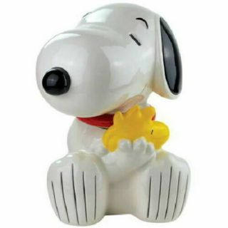 Peanuts Snoopy Hugging Woodstock Ceramic Cookie Jar Westland 2012 &