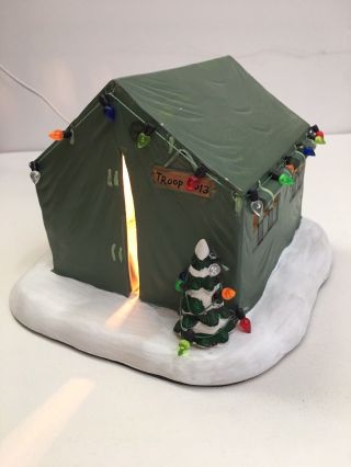 Bsa Boy Scouts Of America Lighted Wall Tent Christmas Village Camping