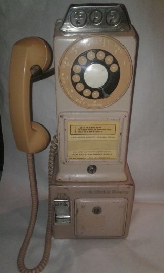 Vintage Automatic Electric Lpb 82 - 55 3 - Slot Rotary Dial Payphone