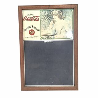 Coca - Cola Vtg 1978 George Nathan Chalkboard Advertising Special Board Sign 25x17